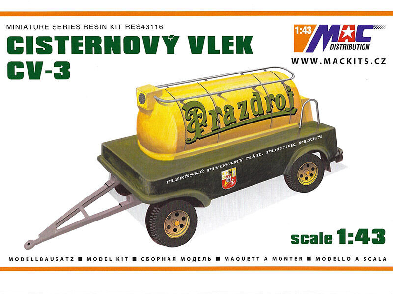 MAC Cisternový vlek CV-3 Prazdroj 1:43 